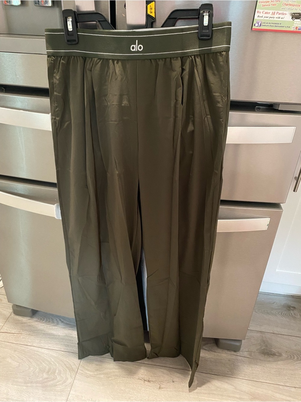 ALO Yoga Olive Green Wide Leg Women's Jumpsuit Pants